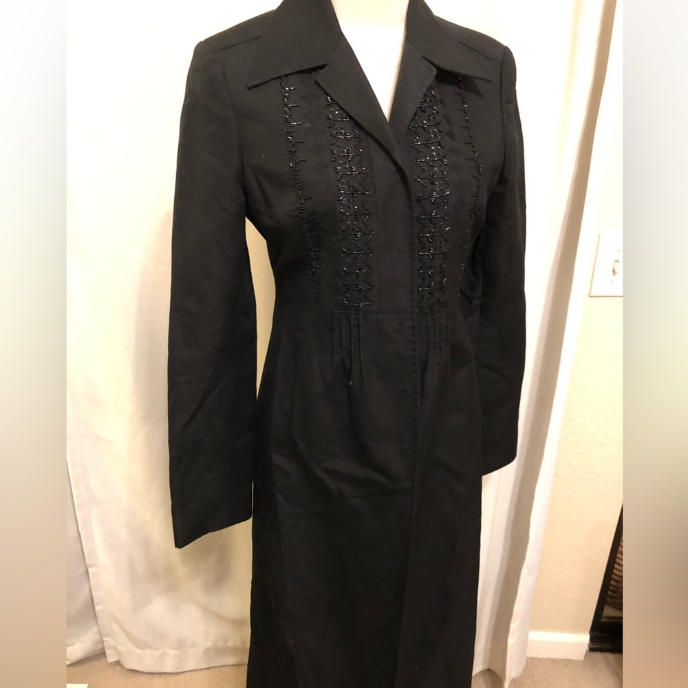 Alberta Ferretti coat dress beaded detail